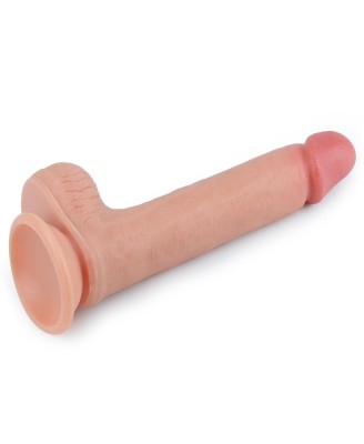 8'' Dual layered Platinum Silicone Cock