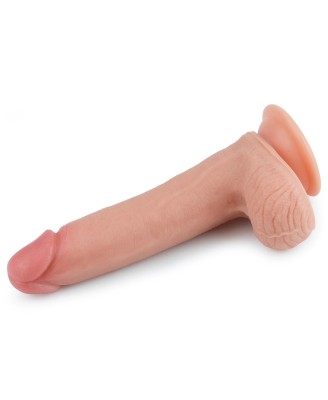 8'' Dual layered Platinum Silicone Cock