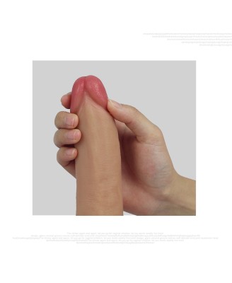 8'' Dual layered Platinum Silicone Cock