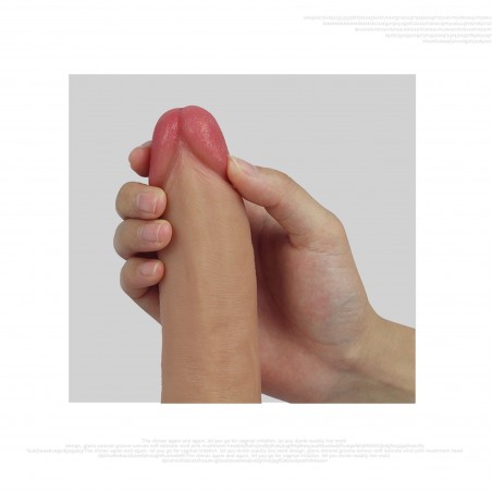 8'' Dual layered Platinum Silicone Cock