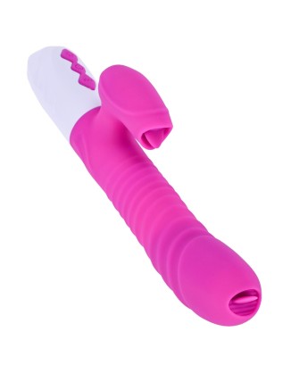 Wibrator-Silicone Vibrator USB 7 Function and Thrusting Function / Heating, purple