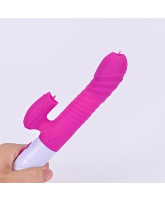 Wibrator-Silicone Vibrator USB 7 Function and Thrusting Function / Heating, purple