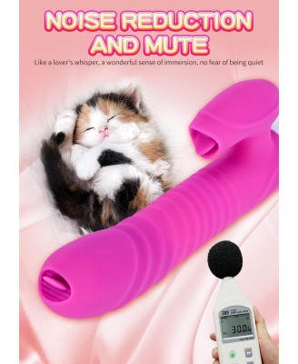 Wibrator-Silicone Vibrator USB 7 Function and Thrusting Function / Heating, purple