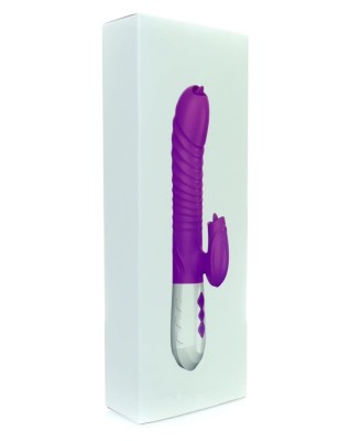 Wibrator-Silicone Vibrator USB 7 Function and Thrusting Function / Heating, purple