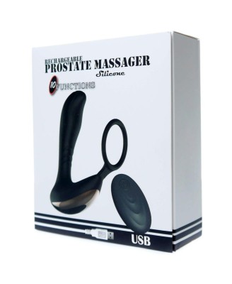 Stymulator-Prostate Massager with Ring USB 10 Function / Remote Control