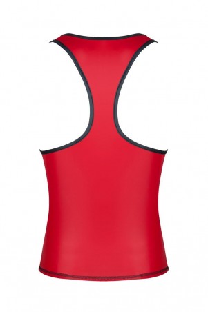 męski t-shirt z wetlooka bez rękawów, z elastyczną taśmą z przodu S