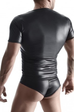 męski t-shirt z wetlooka w serek L