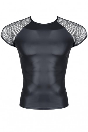 męski t-shirt z wetlooka z rękawem z elastycznej siatki S