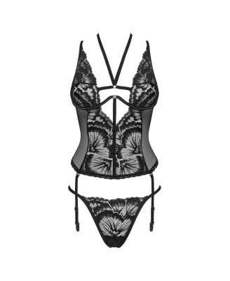 Bielizna-Alessya gorset czarny  XS/S