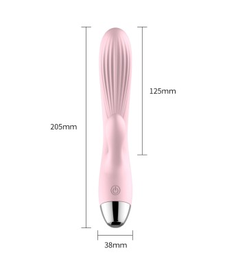 Wibrator- B -  Series, Silicone Vibrator Pink USB 10 Function / Heating