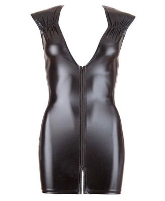 Wet Look Dress with Zip L