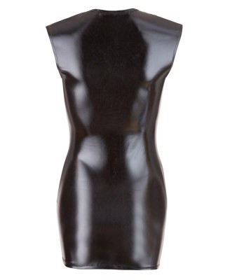 Wet Look Dress with Zip L