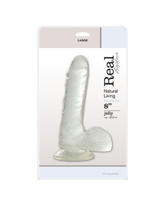 Dildo-JELLY DILDO REAL RAPTURE CLEAR 8""""""""""""""""
