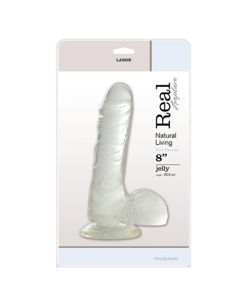 Dildo-JELLY DILDO REAL RAPTURE CLEAR 8""""""""""""""""