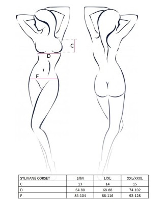 Bielizna-SYLVIANE CORSET coral L/XL - Casmir