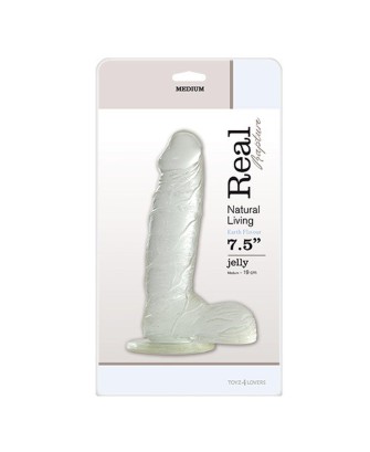 Dildo-JELLY DILDO REAL RAPTURE CLEAR 7.5""""""""""""""""