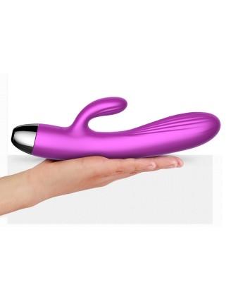Wibrator-Silicone Vibrator and Pulsator Purple USB 7+7 Function / Heating