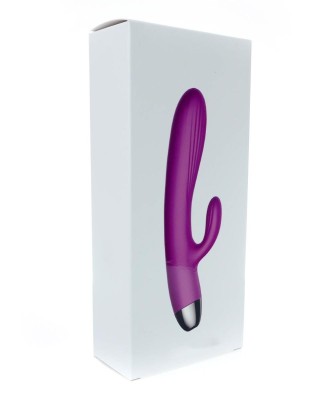 Wibrator-Silicone Vibrator and Pulsator Purple USB 7+7 Function / Heating