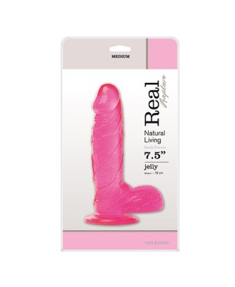 Dildo-JELLY DILDO REAL RAPTURE PINK 7.5""""""""""""""""