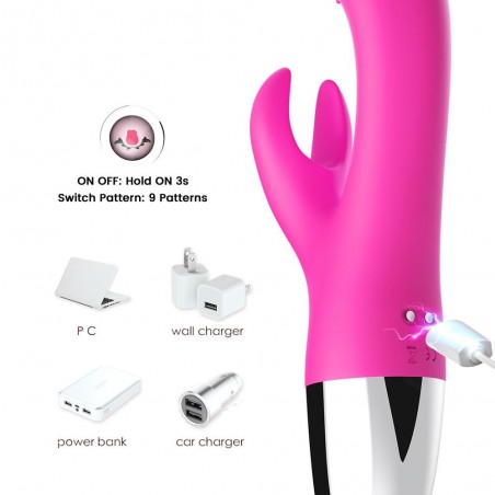 Rabbit pink - Wibrator Króliczek - Różowy