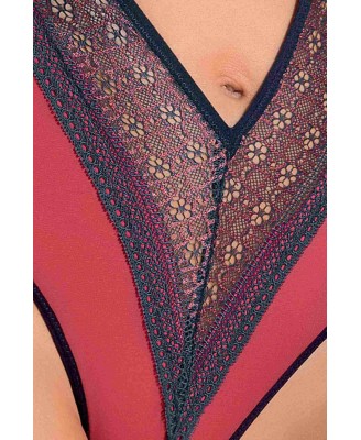 Bielizna-SYLVIANE BODY coral XXL/XXXL - Casmir