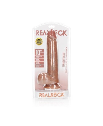 Straight Realistic Dildo  Balls  Suction Cup - 10""""/ 25,5 cm