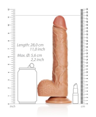 Straight Realistic Dildo  Balls  Suction Cup - 10""""/ 25,5 cm
