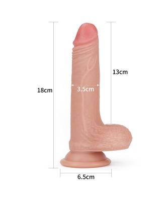 7'' Dual layered Platinum Silicone Cock - Silikonowe Dildo 18,3 cm