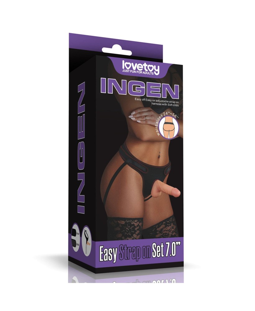 Easy Strapon Set 7.0'' - Zestaw Strap-on