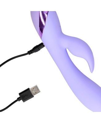Smooth Silicone Rabbit Vibrator - Digital Lavender