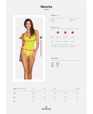 Neonia body żółty  S/M