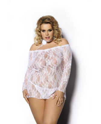 Cobayo white chemise XL+ ( biała halka )