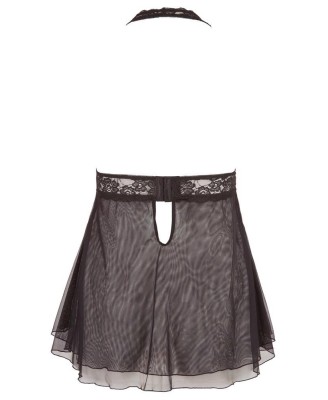 Cottelli Lace Babydoll Czarna Koronkowa Koszulka Nocna - 3XL