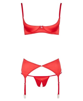 Shelf Bra Set red 85B/L