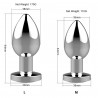 Stymulator-Rechargeable Butt Plug Vibrator USB 10 Functions - Silver