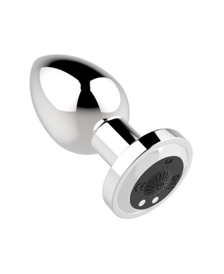 Stymulator-Rechargeable Butt Plug Vibrator USB 10 Functions - Silver