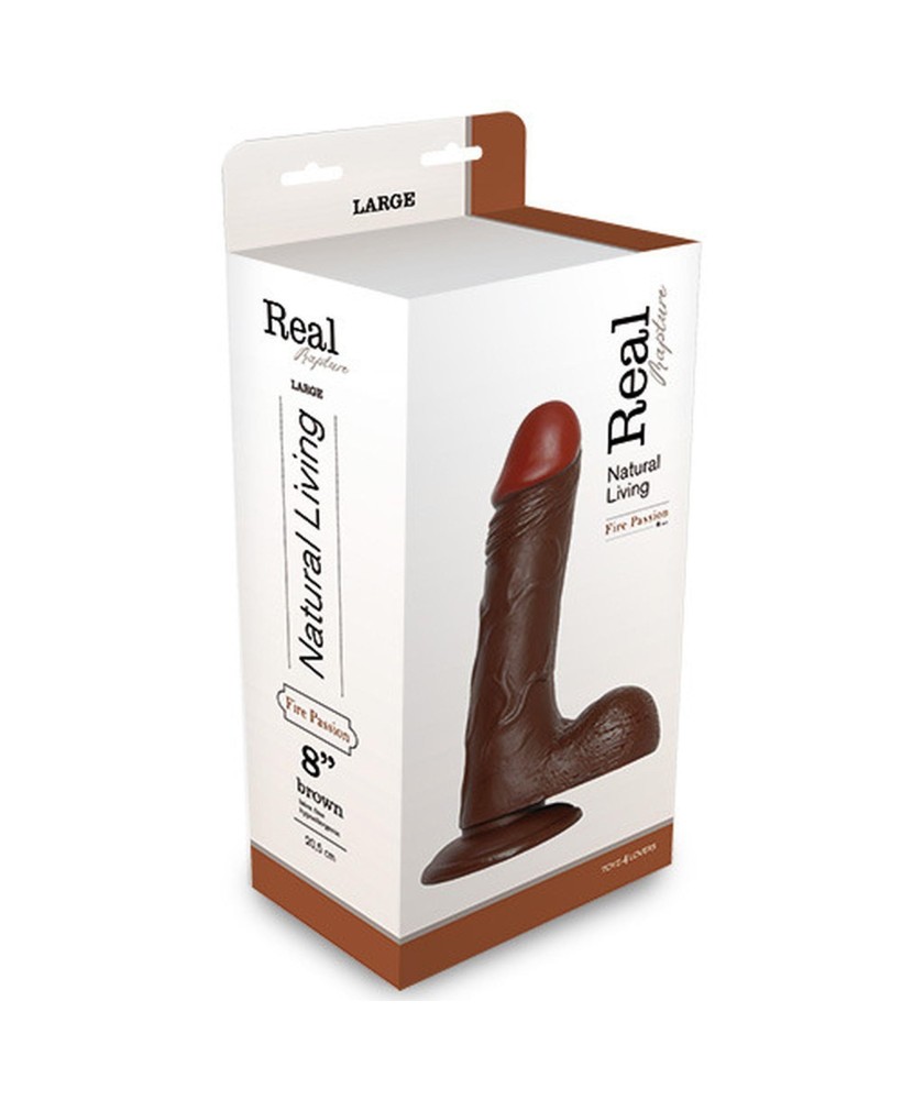 Dildo-REALISTIC DILDO REAL RAPTURE BROWN 8""""""""""""""""