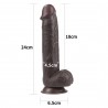 9.5'' Sliding Skin Dual Layer Dong - Black