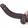 9.5'' Sliding Skin Dual Layer Dong - Black