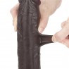 9.5'' Sliding Skin Dual Layer Dong - Black