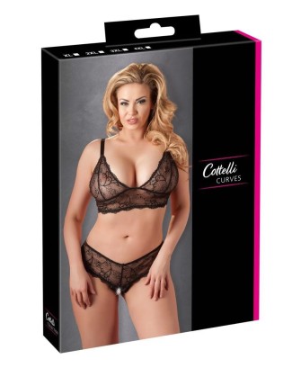Bra and String black XL