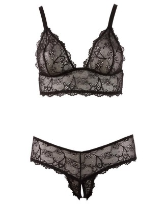 Bra and String black XL