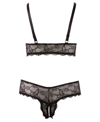 Bra and String black XL