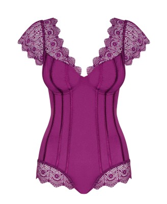 Bielizna-Moketta body fioletowe  S/M