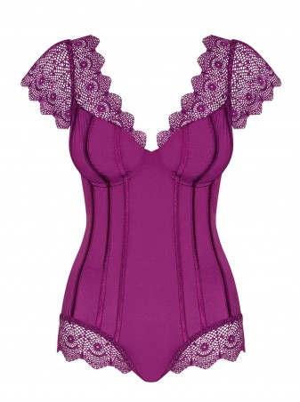 Bielizna-Moketta body fioletowe  S/M