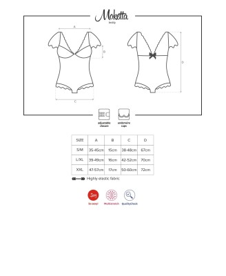 Bielizna-Moketta body fioletowe  S/M