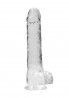 Realistic Dildo with Balls - 10""""/ 25,4 cm